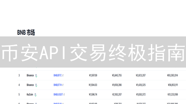 币安API交易终极指南：用Python解锁自动化交易财富密码！